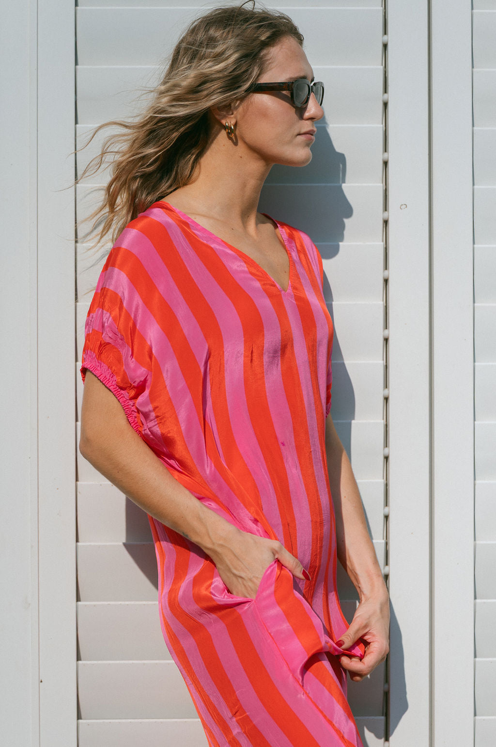 MARA DRESS / RED STRIPE