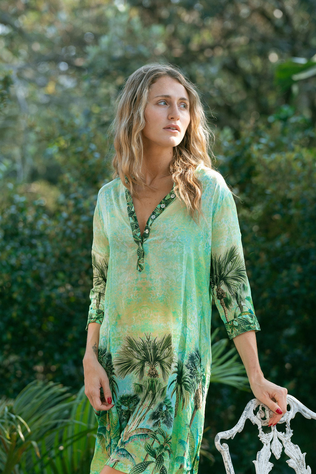 NOA DRESS / GREEN PALM