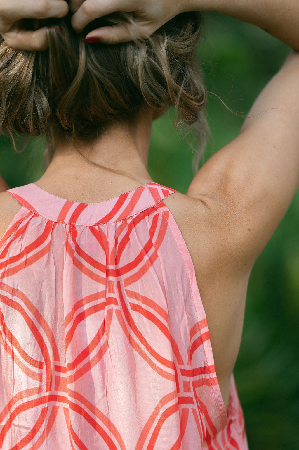 FRANKIE DRESS / SALMON TRELLACE