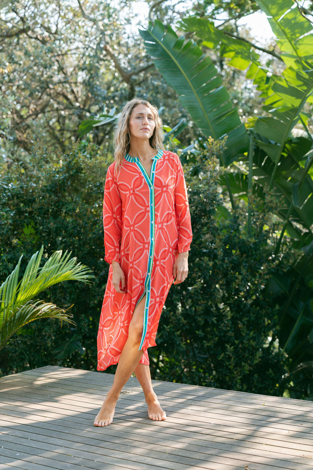 DEANNA DRESS / MELON TRELLACE