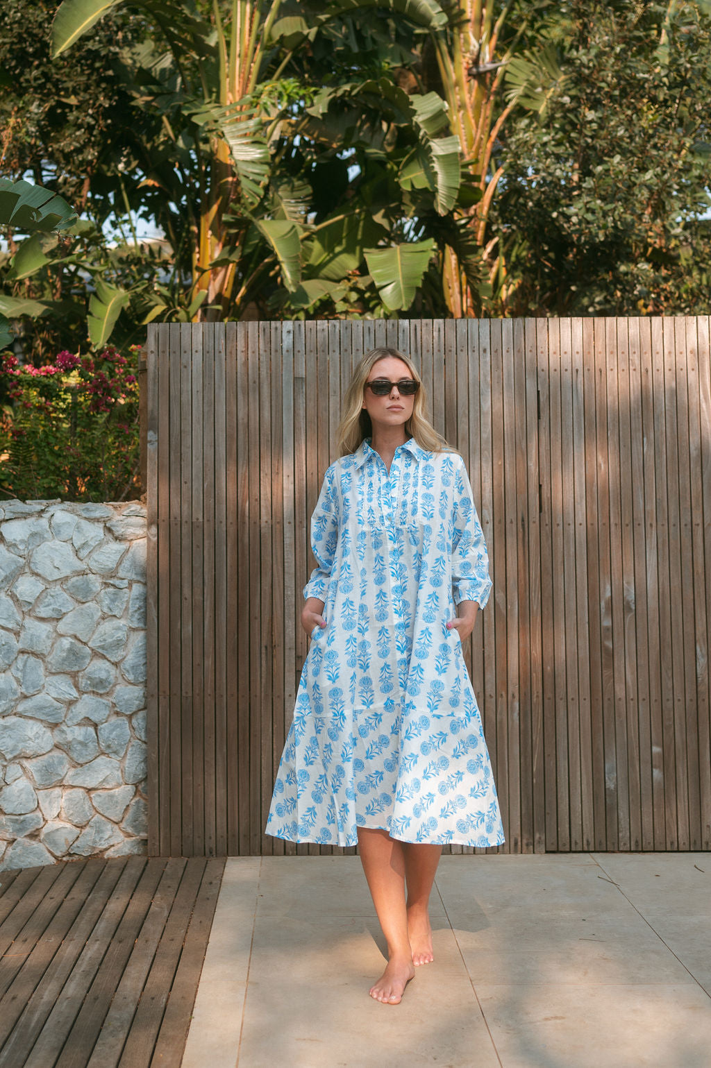 REDWOOD DRESS / BLUE