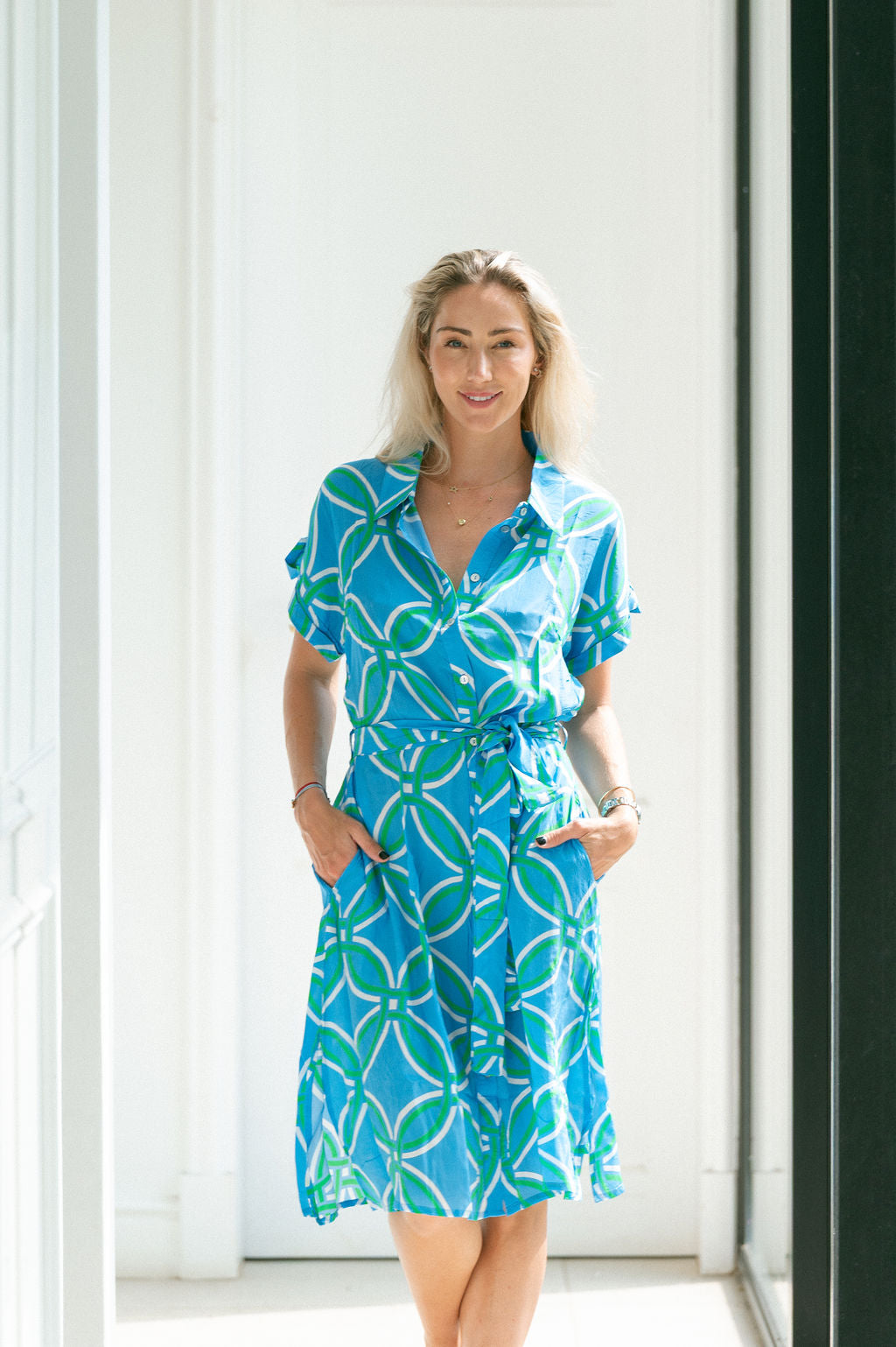 HAVANA ASH DRESS / BLUE TRELLACE