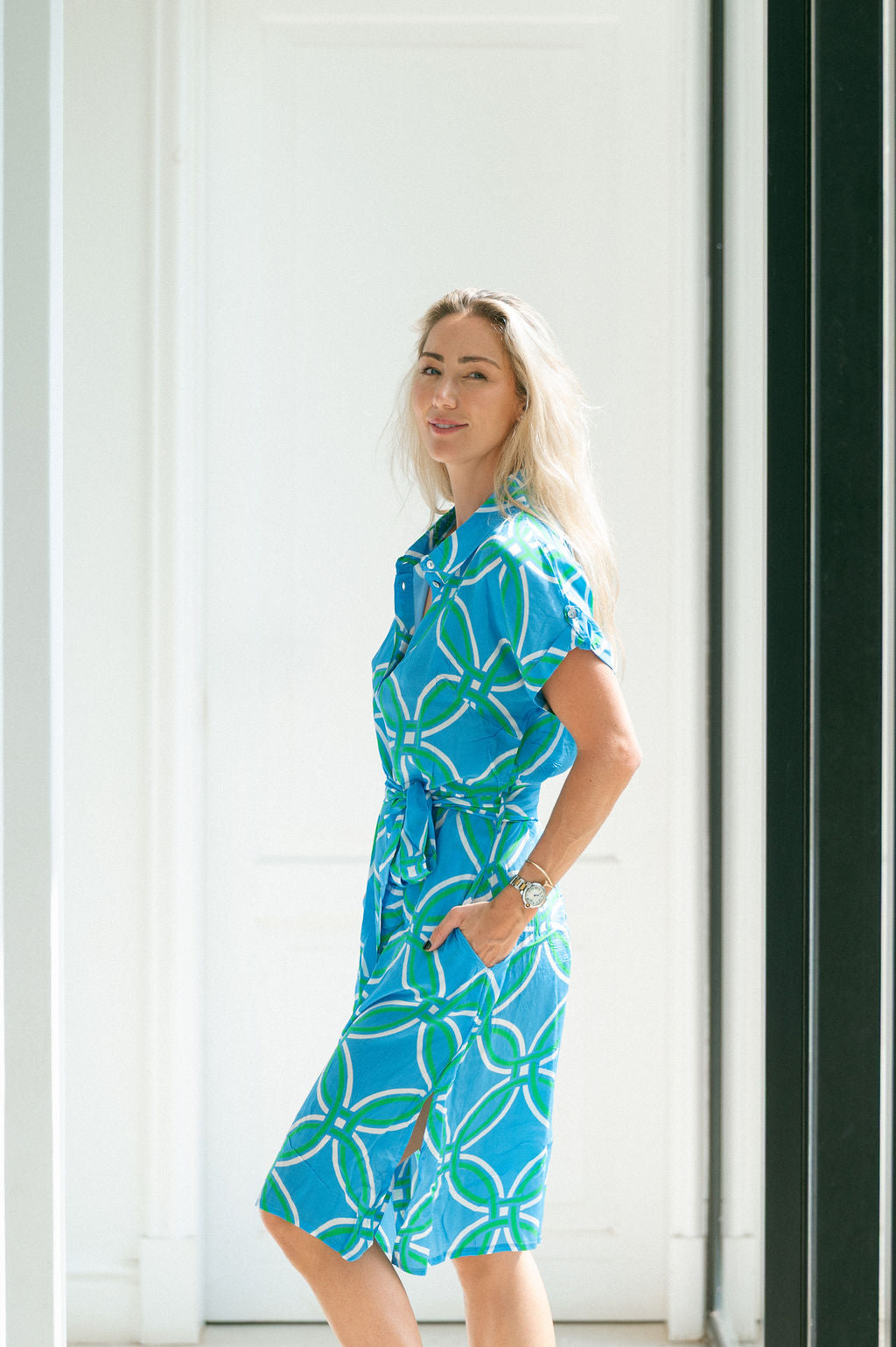 HAVANA ASH DRESS / BLUE TRELLACE