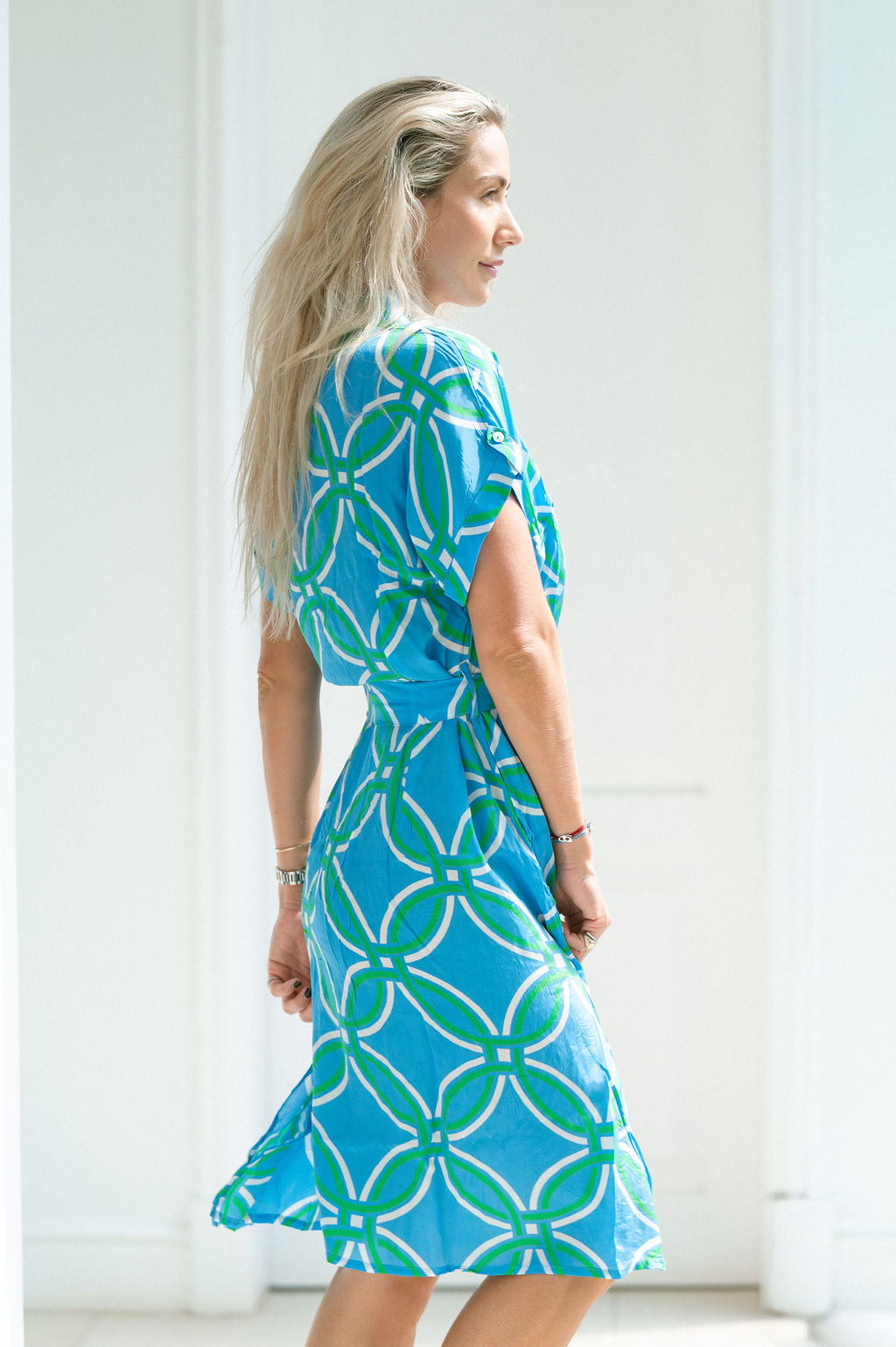HAVANA ASH DRESS / BLUE TRELLACE