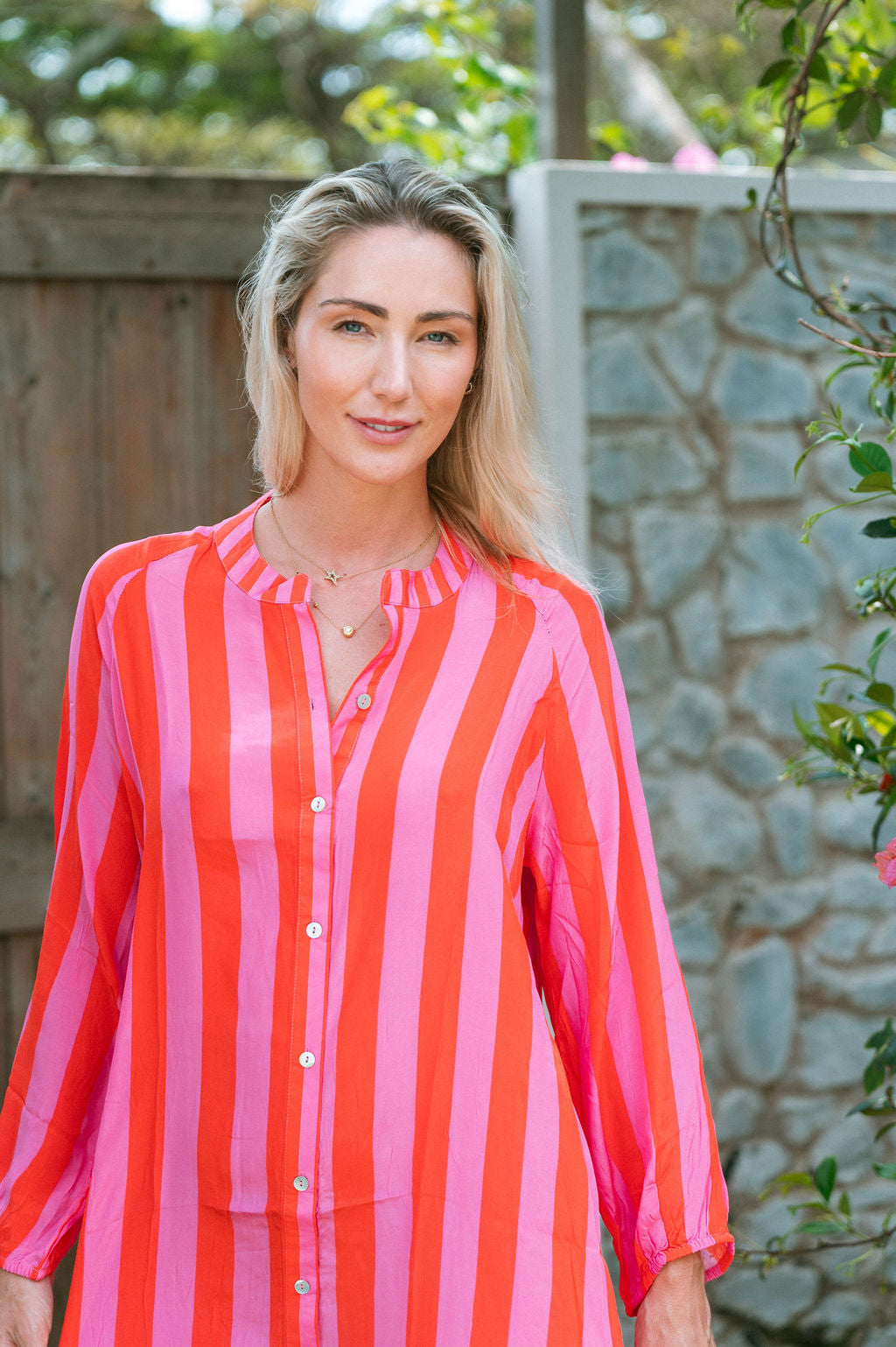 DEANNA DRESS / RED STRIPE