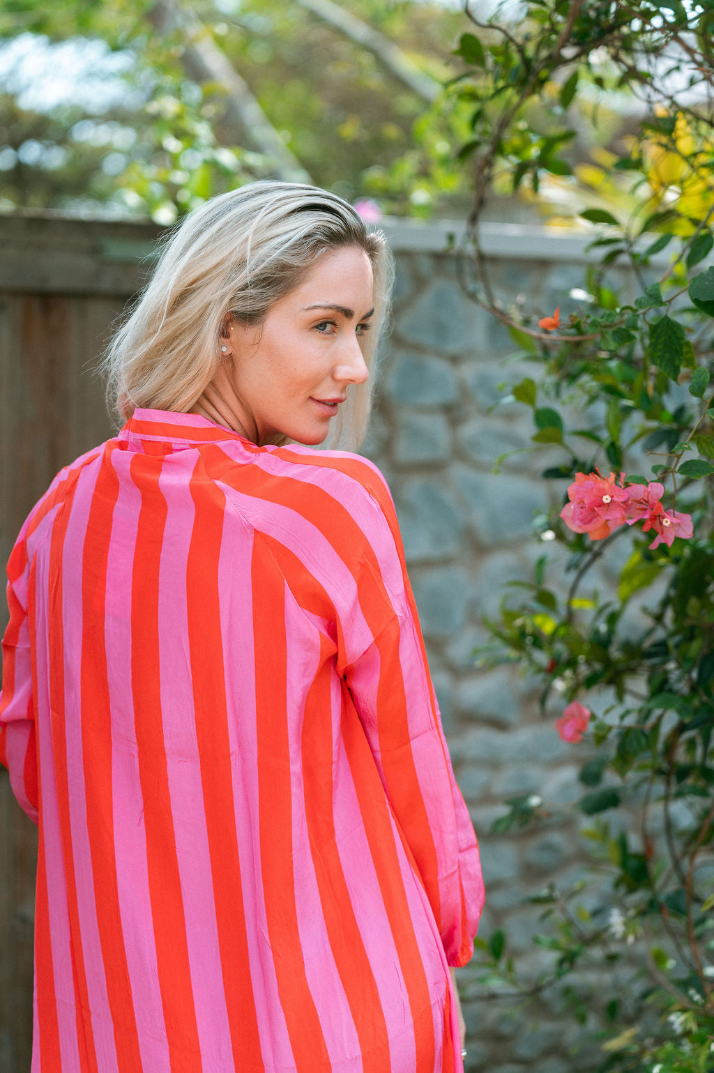 DEANNA DRESS / RED STRIPE