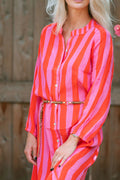 DEANNA DRESS / RED STRIPE