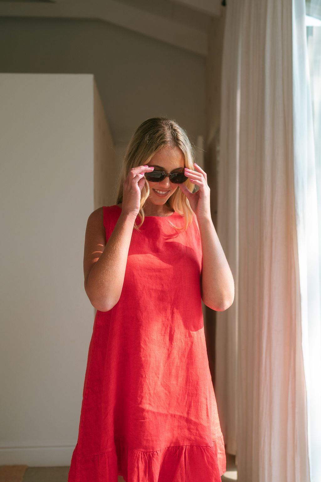 ITALIAN LINEN MINI DRESS