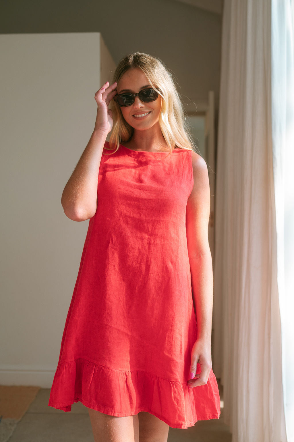 ITALIAN LINEN MINI DRESS