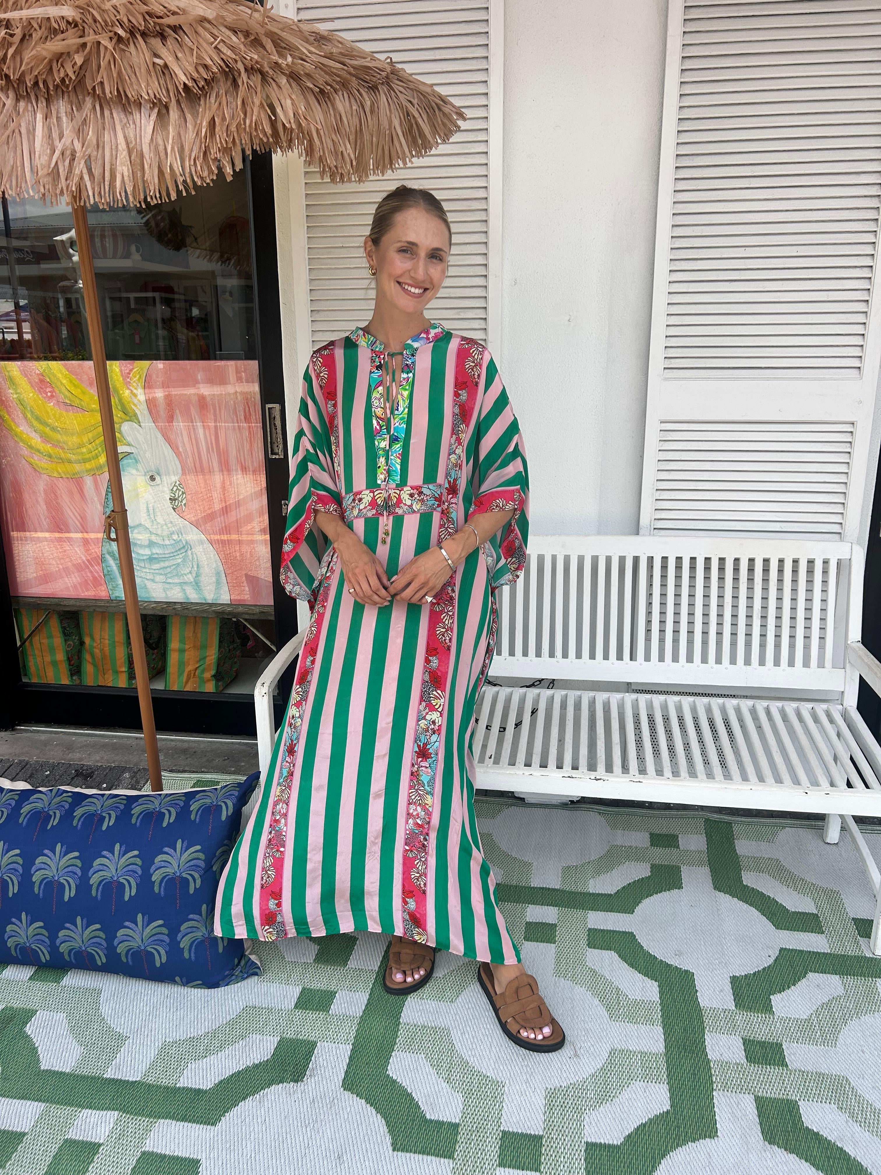 HAVANA VASIE KAFTAN / GREEN STRIPE