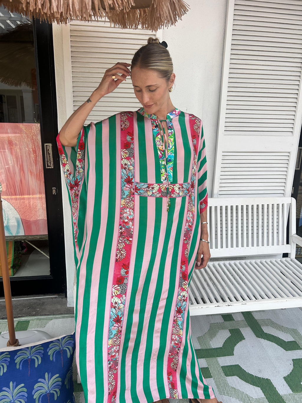 HAVANA VASIE KAFTAN / GREEN STRIPE