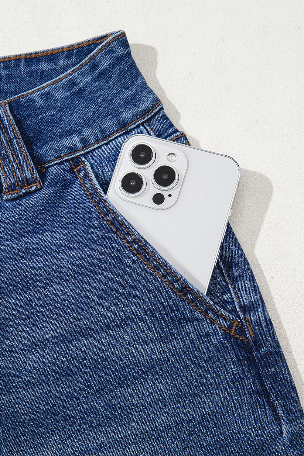 BLUE WIDE LEG DENIM JEANS