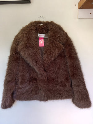 KIDMAN FAUX FUR BOXY JACKET