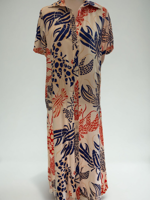 CUBAN MAXI DRESS / CREAM LOBSTER