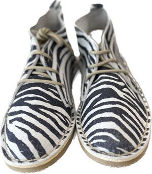 LEATHER ANIMAL VELDSKOENE / ZEBRA