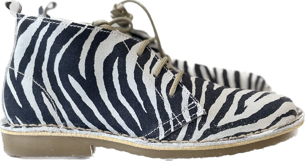 LEATHER ANIMAL VELDSKOENE / ZEBRA