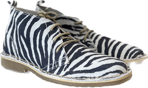 LEATHER ANIMAL VELDSKOENE / ZEBRA